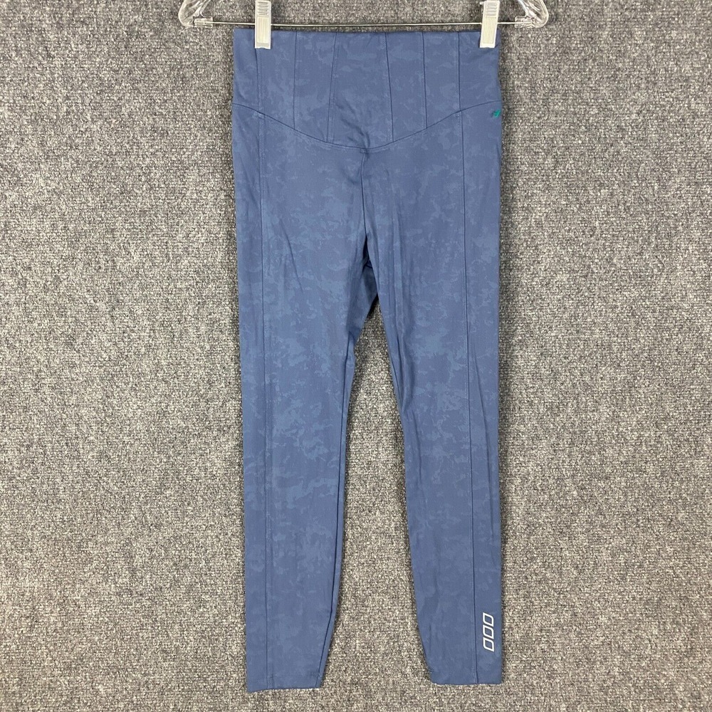 Uniquely Leggings Capri Women's Small Pull On Compression‎ Blue Nylon Blend S
